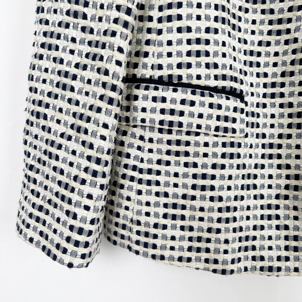 Lafayette 148 Inverted Collar Textured Blazer Jacket Office Work Business Casual - Picture 8 of 10
